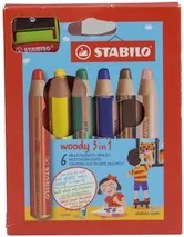 Farbstiftetui Woody 6ST sort.