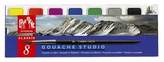 Farbkasten Studio 7 Farben plus Deckweiß, Caran d'Ache