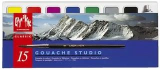 Farbkasten Studio 14 Farben plus Deckweiß, Caran d'Ache