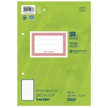 Ursus Ringbuchblock A5 100 Blatt