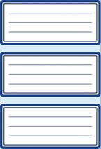 Schuletikette  blau