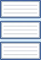 Schuletikette blau