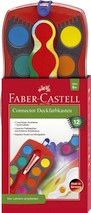 Faber Castell Wasserfarben 12 Farben inkl. Deckweiss