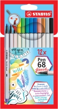 Stabilo Faserschreiber Pen 68 brush, 12 Stück