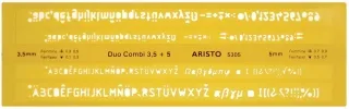 Aristo Schriftschablone Duo 3.5+5 mm